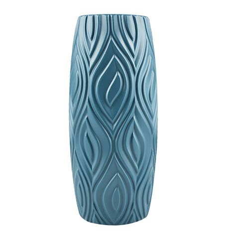 Hesroicy Elegant Unbreakable Plastic Flower Vase With Creative Nordic Ceramic Look For Dining