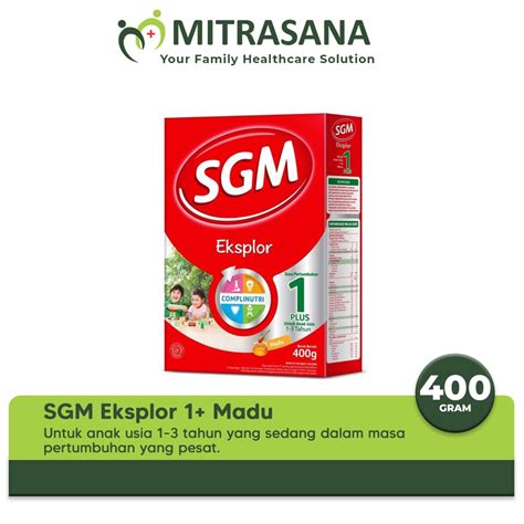 Jual SGM Eksplor Aktif 1 Pro GressMaxx Vanilla Madu 400 Gr Susu