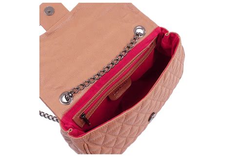 Bolsa Maria Couro Matelass Nude Grande Campezzo