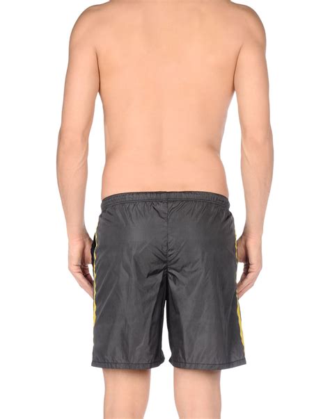 Prada Sport Swimming Trunk In Gray For Men Lyst