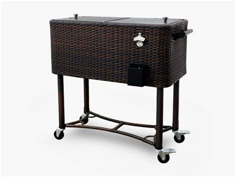 Outdoor Cooler Qt Woodgrain Patio Cooler Permasteel