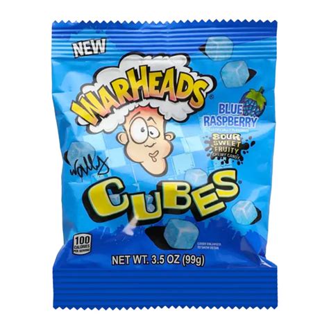 Warheads Blue Raspberry Cubes The Candy Corner