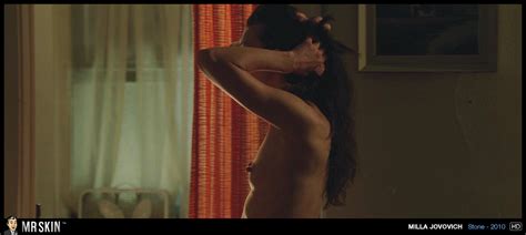 Naked Milla Jovovich In Stone