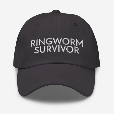 Ringworm Survivor Embroidered Dad Hat Y2k Clothing Dark Humor