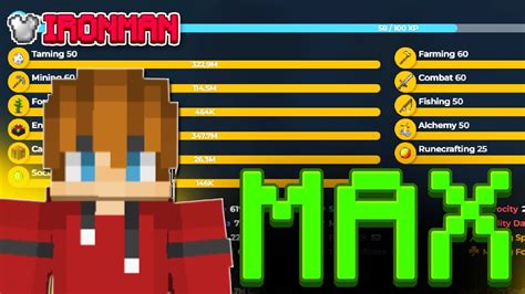 Getting Max Skills On Ironman Hypixel Skyblock Ironman Ep