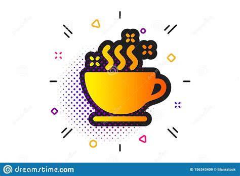 Coffee Cup Icon Hot Cappuccino Sign Tea Drink Mug Vector Stock