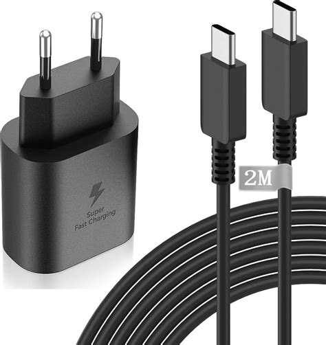 Nuonu Chargeur Samsung Charge Rapide25w Chargeur Avec Câble Usb C 2m