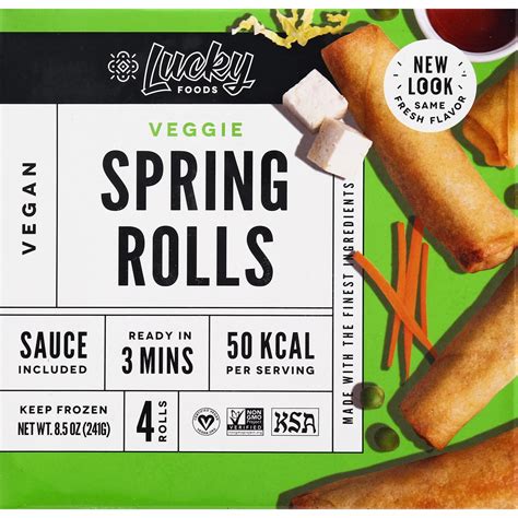 Lucky Foods Spring Rolls Veggie Freshdirect