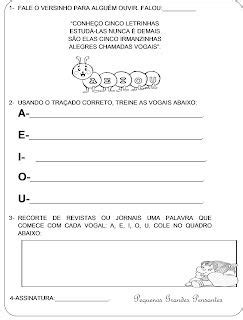 Vogais Para Imprimir Pdf Grátis - Atividades com as vogais para Educação Infantil. | Atividades com a ...