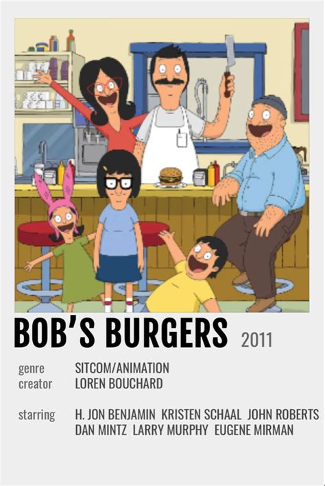 Bobs Burgers Polaroid Poster Comedy Cartoon College Dorm Posters Adult Cartoons