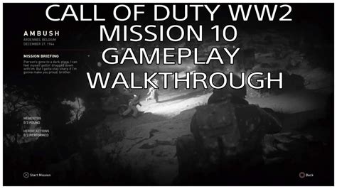 Call Of Duty® Wwii Campaign Mode Mission 10 Ambush Gameplay