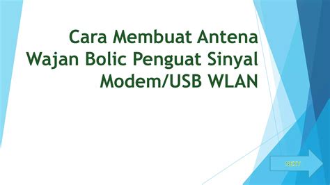 Cara Membuat Antena Wajan Bolic Penguat Sinyal Modem Usb Wlan Ppt