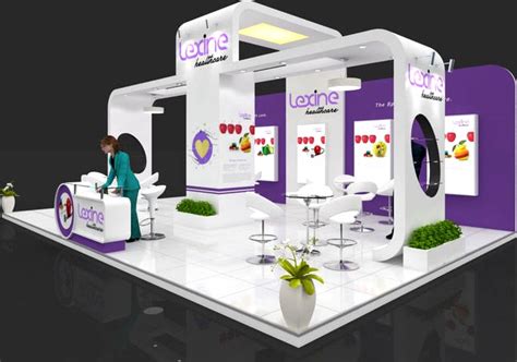 Exhibition Stall 3d Model 9x6 Mtr 3 Sides Open Pharma Stand