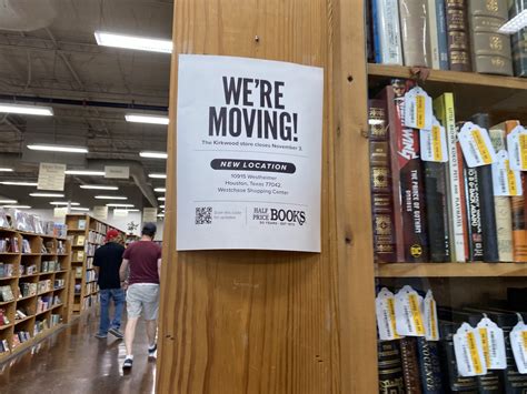 Retail News: Half Price Books Kirkwood sets moving date – Houston