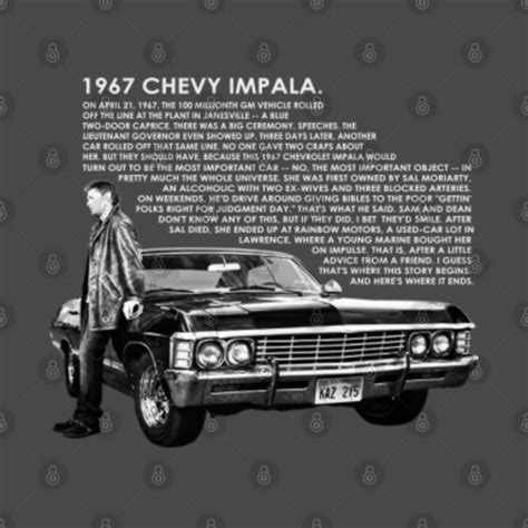 1967 Chevy Impala & Dean Winchester - Supernatural - Phone Case | TeePublic