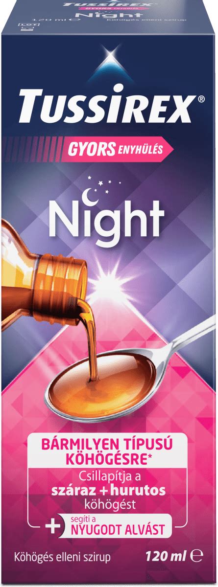 Tussirex Night köhögés elleni szirup 120 ml dm hu