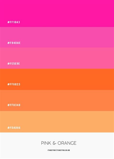 Pink And Orange Colour Scheme Colour Palette Orange Color Schemes