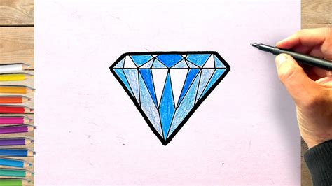 Comment Dessiner Un Diamant Facile Dessiner Youtube