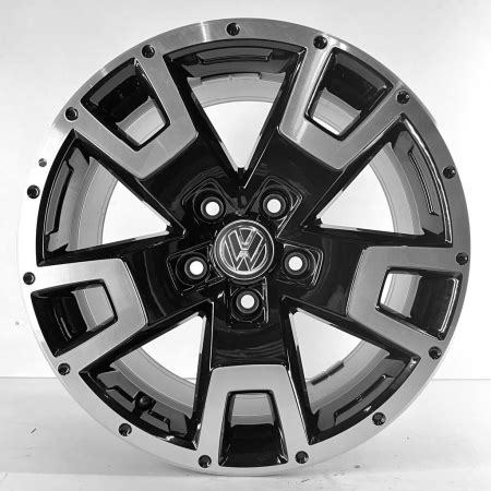 JOGO DE RODAS ORIGINAL VW AMAROK CONFORTLINE ARO 17X8 PRETA DIAMANTADA