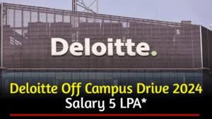 Deloitte Hiring Fresher Drive For Analyst Learning Operations