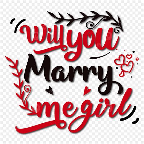 Marry Me Vector Hd Png Images Will You Marry Me Girl Valentine Design