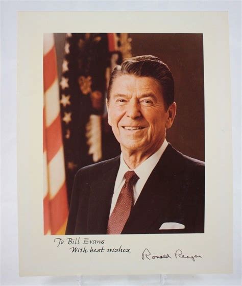 Us President Ronald Reagan Signed Autographed Photograph Picture