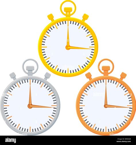 Cartoon Stopwatch Stock Vector Images Alamy