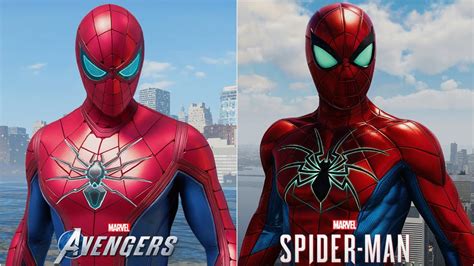 Comparing Spider Armor MK 4 In Marvel S Avengers And Marvel S Spider