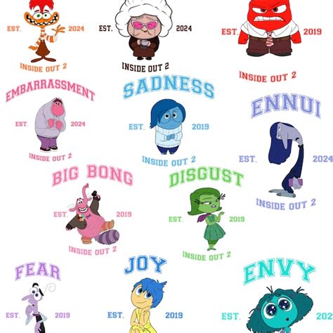 Inside Out Joy Characters Png Etsy