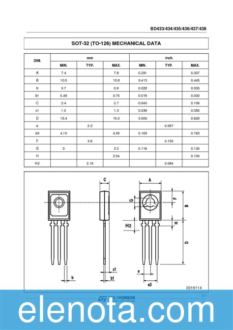 Bd433 Datasheet Pdf 70 Kb Stmicroelectronics Pobierz Z Elenotapl