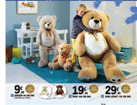 Promo Ourson 40 Cm Env Ours 100 Cm Env Ours Géant 130 Cm Env chez