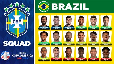 BRAZIL OFFICIAL 26 MAN SQUAD COPA AMERICA 2024 BRAZIL SQUAD DEPTH FOR