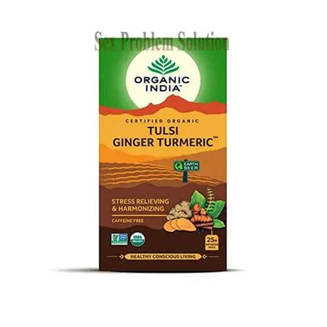 Organic India Tulsi Ginger Turmeric Tea 25 Bag 100 Herbal