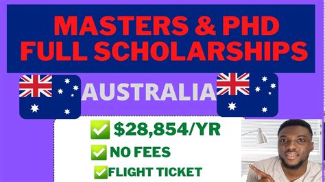 Fully Funded Masters And Phd Scholarship In Australia Universities