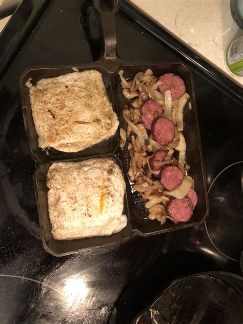 Venison Kielbasa And Eggs Rcastiron