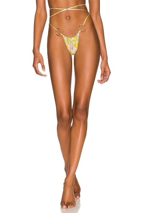 CIN CIN Cove String Bikini Bottom In Golden REVOLVE