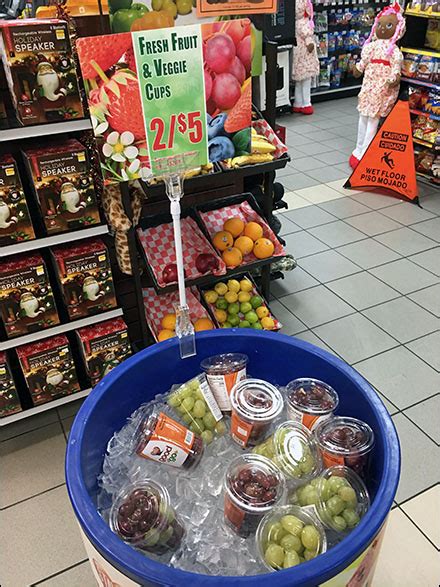 Grab And Go Fruit And Veggies Cups Fixtures Close Up