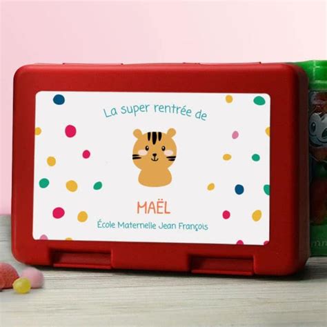 Boîte à Goûter Personnalisable Collection Animaux Boite A Gouter