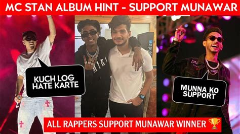 Mc Stan React On Hatters Mc Stan Talha Anjum Support Munawar