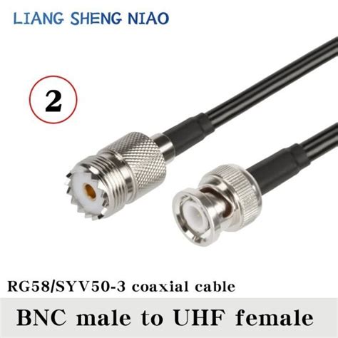 Fiche mâle BNC vers UHF PL259 connecteur femelle SO239 vers BNC mâle