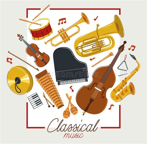 Instrumentos Musicais Cl Ssicos Exemplo De Estilo Plano Vetorial