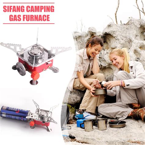 ☜stainless Steel Portable Square Cooking Stove Outdoor Camping