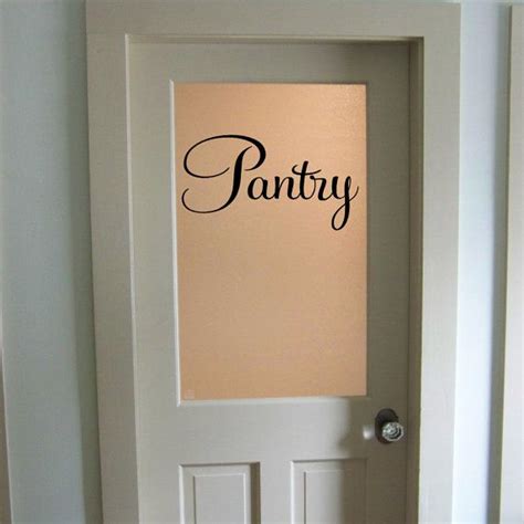 Pantry Door Decal Vinyl Lettering For Glass Kitchen Decor Wall Decal House Glass Pantry