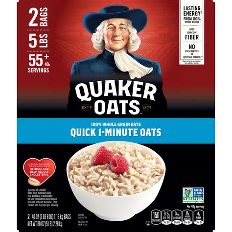 Quaker Quick 1 Minute Oats SmartLabel