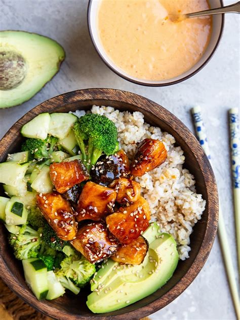 Crispy Bang Bang Salmon Bowls Story The Roasted Root