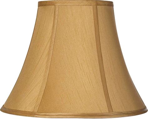 Set Of 2 Bell Lamp Shades Coppery Gold Medium 7 Top X 14 Bottom X 11 Slant X 10 5 High