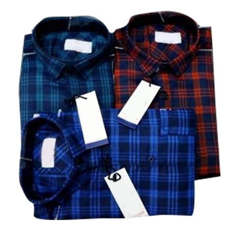 Collar Neck Men Cotton Check Shirt Machine Wash Size M Xl At Rs 250