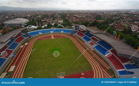 Aerial View Of Mandala Krida Stadium This Is One Of Stadiums In