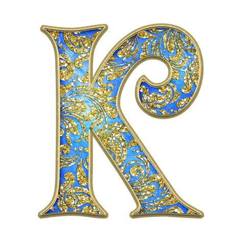 Buchstabe Letter K Muster Lettern Glitter