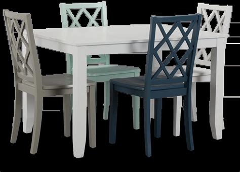 Edgartown White Rectangular Table And Mixed Chairs